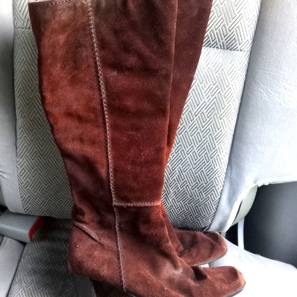 Womens Kampala knee high sued leather boots boots - Picture 1 of 4